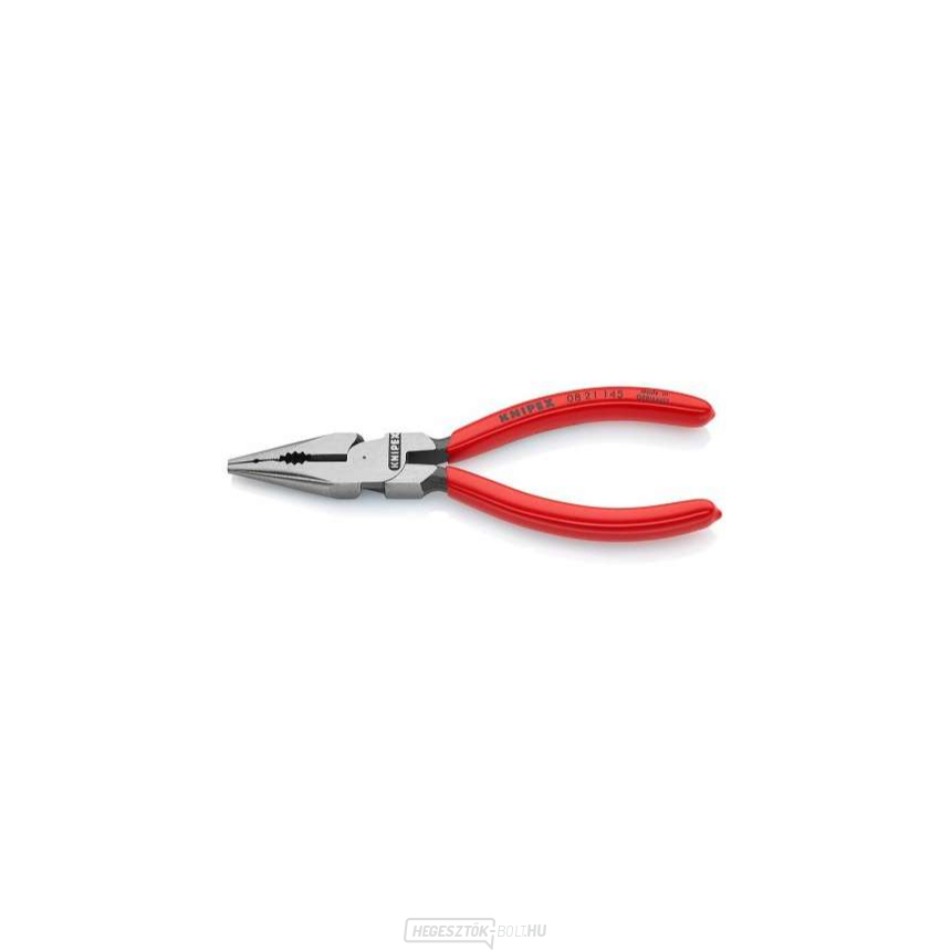 Kombinációs fogó keskeny lapos KNIPEX 08 21 145 145 mm - polírozott fej, fekete