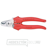 Kábelolló 165 mm KNIPEX 95 05 165 - krómozott, többkomponensű hüvelyek gallery main image