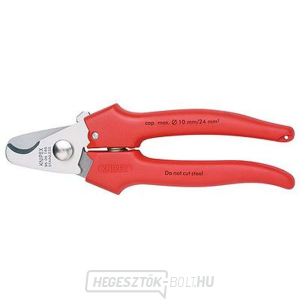 Kábelolló 165 mm KNIPEX 95 05 165 - krómozott, többkomponensű hüvelyek gallery main image