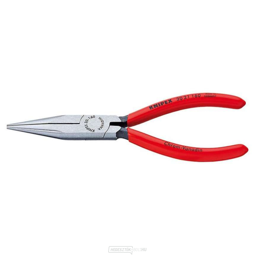 Langbeck fogó 190 mm (meghosszabbított állkapcsokkal) KNIPEX 30 21 190 - csiszolt fej, műanyag hüvelyekkel