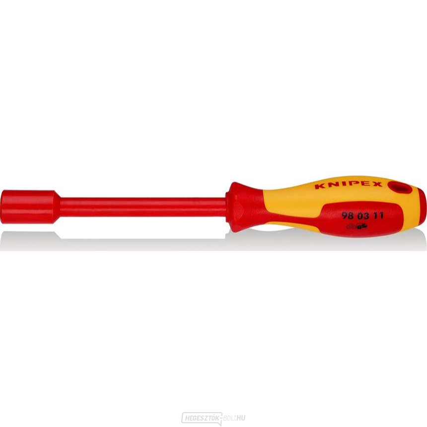 VDE csavarhúzó 6 élű 11x125 mm-es dugókulccsal Knipex 98 03 11