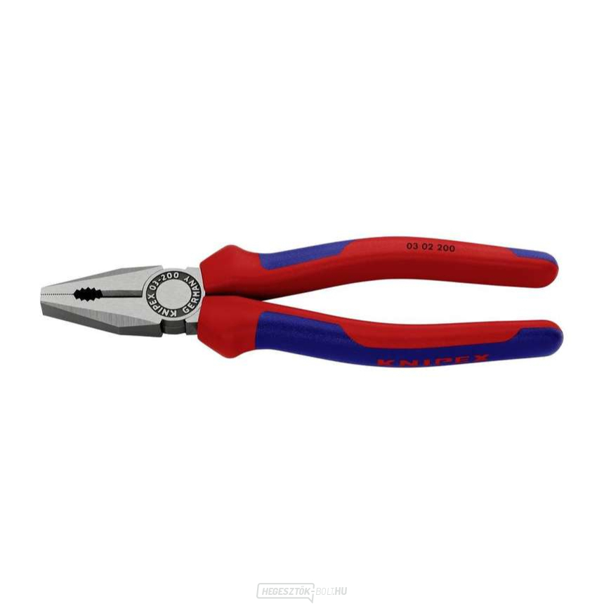 Kombinációs fogó 200 mm. KNIPEX 03 02 200 - polírozott fej, többkomponensű hüvelyek