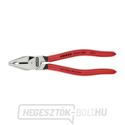 Erő kombinált fogó 200 mm. KNIPEX 02 01 200 - polírozott, műanyag hüvelyek Előnézet 