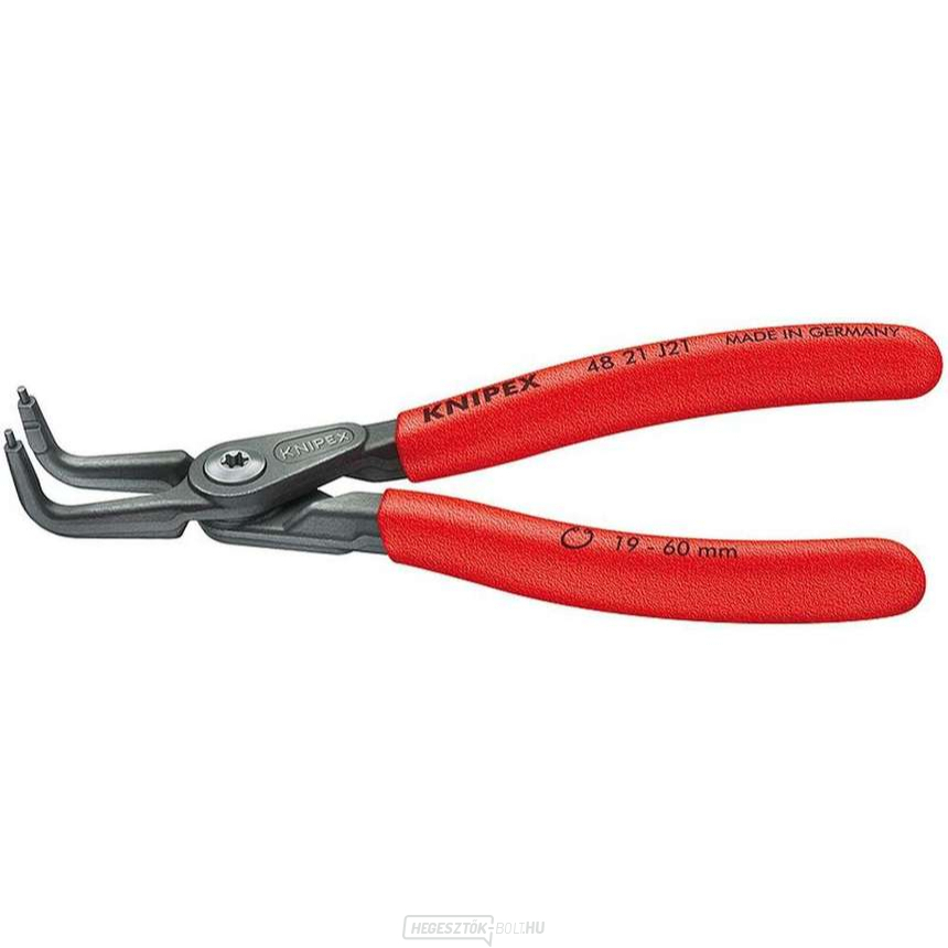 Precíziós karikafogó fogó 130 mm, belülről hajlított. Knipex - 48 21 J11 - DIN 5265 D