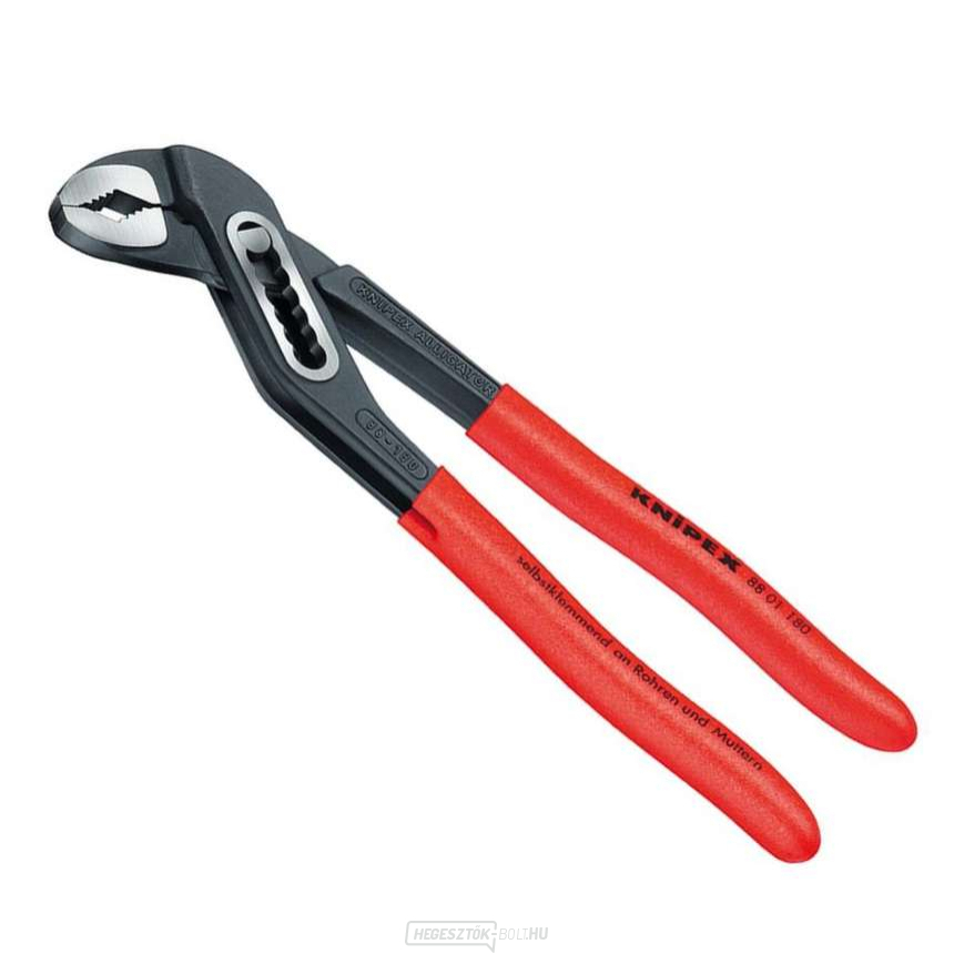 Vízvezeték fogó Alligator 180 mm KNIPEX 88 01 180 - polírozott fej, műanyag hüvelyek