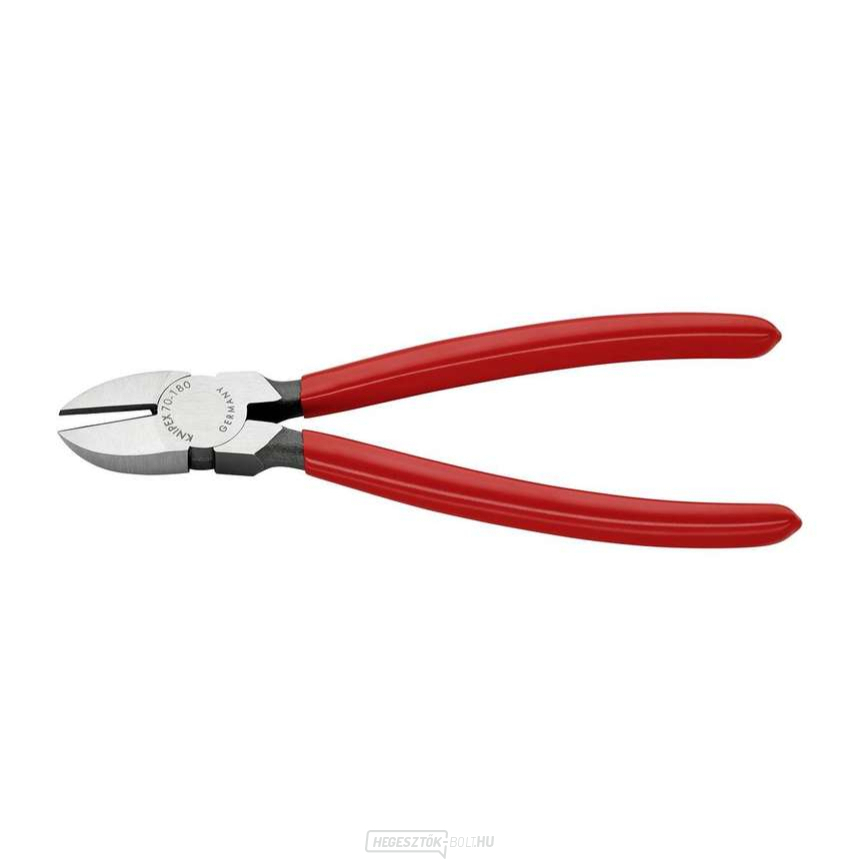 Oldalvágó fogó 180 mm KNIPEX 70 01 180 - polírozott fej, műanyag hüvelyek