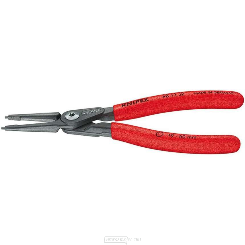 Precíziós karikafogó fogó 140 mm, belső egyenes. Knipex - 48 11 J0 - DIN 5265 C