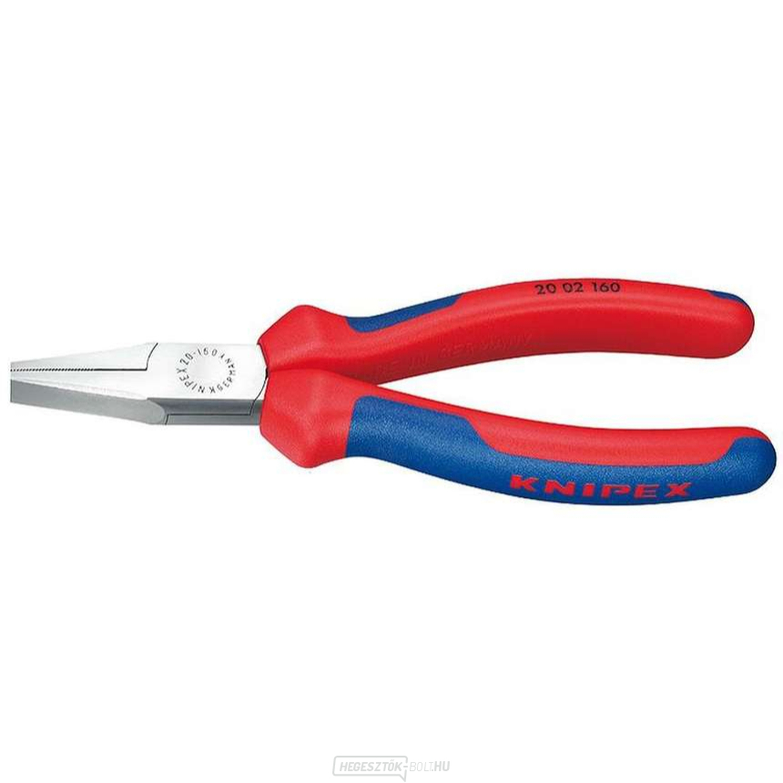 Lapos fogó 140 mm KNIPEX 20 02 140 - polírozott fej, többkomponensű hüvelyek
