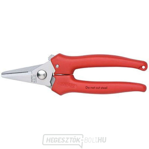Kombinált olló 140 mm KNIPEX 95 05 140 - krómozott, többkomponensű hüvelyek Kombinált olló 140 mm KNIPEX 95 05 140 - krómozott, többkomponensű hüvelyek gallery main image