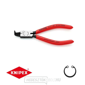 Körkörös fogó 130 mm, belső íves. Knipex 44 21 J01 - DIN 5256 D. Polírozott, műanyag bevonatú. gallery main image