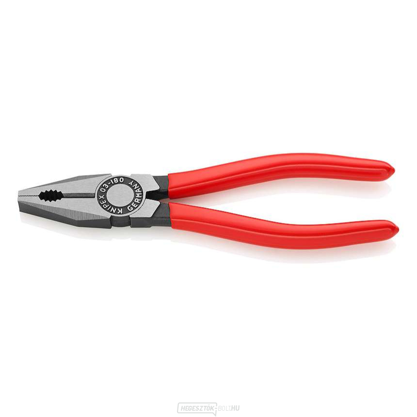 Kombinációs fogó 180 mm. KNIPEX 03 01 180 - polírozott, műanyag hüvelyek