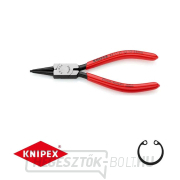 Körkörös fogó 140 mm, belső egyenes. Knipex - 44 11 J1 - DIN 5265 C. Polírozott, műanyag bevonattal. gallery main image