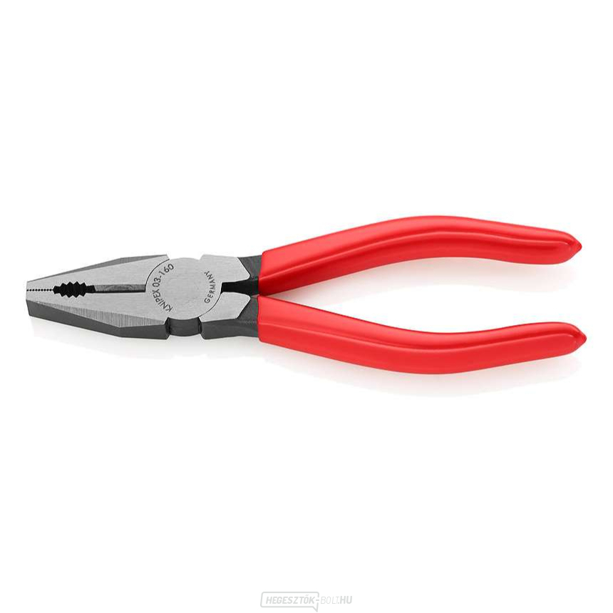 Kombinációs fogó 160 mm. KNIPEX 03 01 160 - polírozott, műanyag hüvelyek
