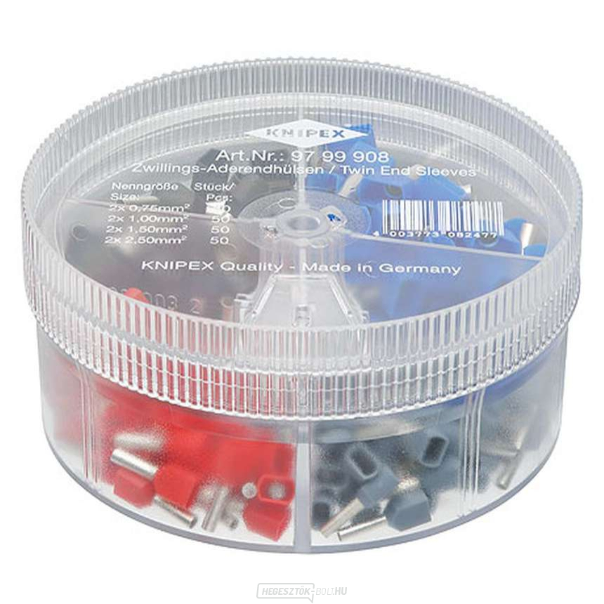 Doboz Knipex iker véghüvelyekkel 97 99 908 (200 db) Doboz Knipex iker véghüvelyekkel 97 99 908 (200 db) gallery main image