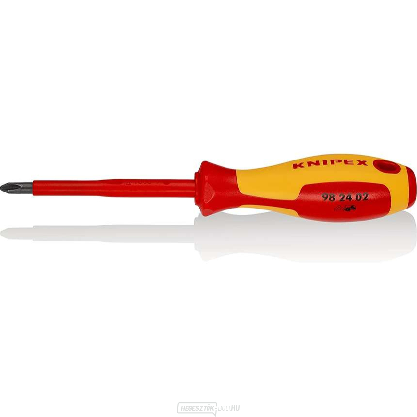 Villanyszerelői VDE csavarhúzó PH 2 Knipex 98 24 02