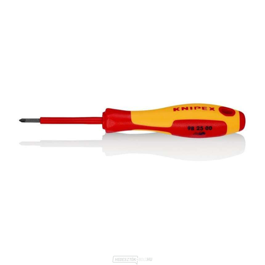 Villanyszerelői VDE csavarhúzó PZ 0 süllyesztett csavarokhoz Knipex 98 25 00