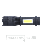 Solight LED újratölthető zseblámpa zoommal, 100lm + 70lm, Li-Ion, USB, fekete náhled
