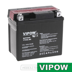 Motorkerékpár akkumulátor 12V 4Ah Vipow YTX5L-BS Motorkerékpár akkumulátor 12V 4Ah Vipow YTX5L-BS gallery main image