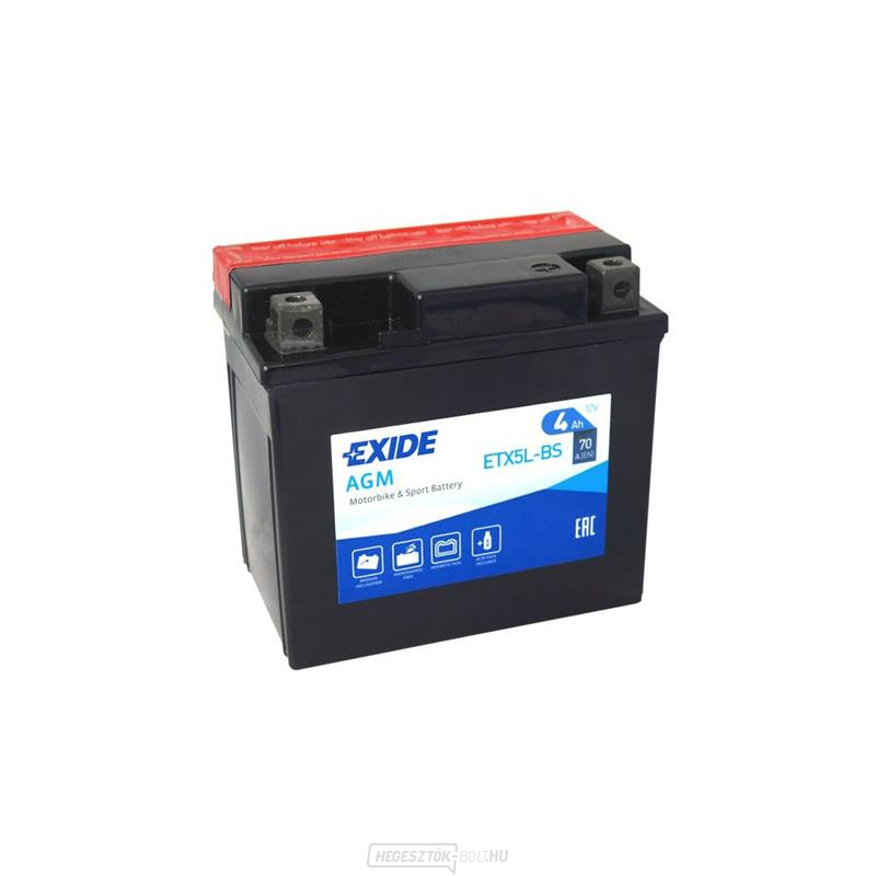 Motorkerékpár akkumulátor 12V/4Ah EXIDE ETX5L-BS