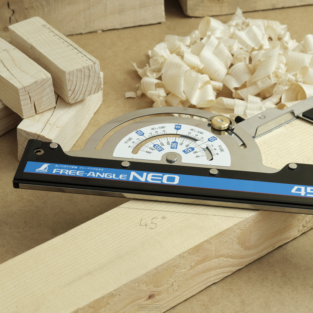 Japán vezetőléc és szögmérő SHINWA Free-Angle NEO körfűrészekhez