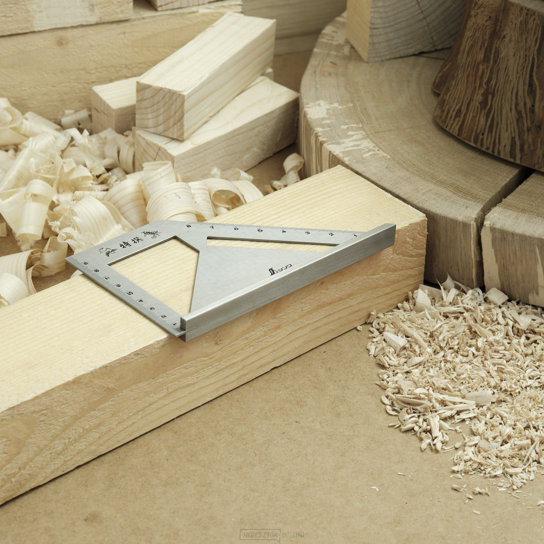 Acélszög SHINWA 45+90° ütközővel és skálával