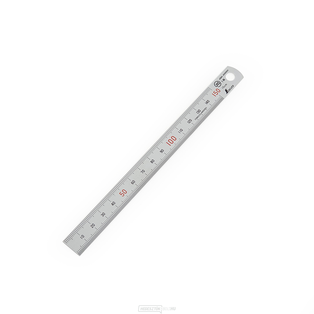 Japán SHINWA rozsdamentes vonalzó mágnessel - 150 mm
