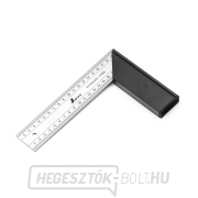 SHINWA rozsdamentes acél szög, robusztus alumínium talppal, skálával - 200 mm gallery main image