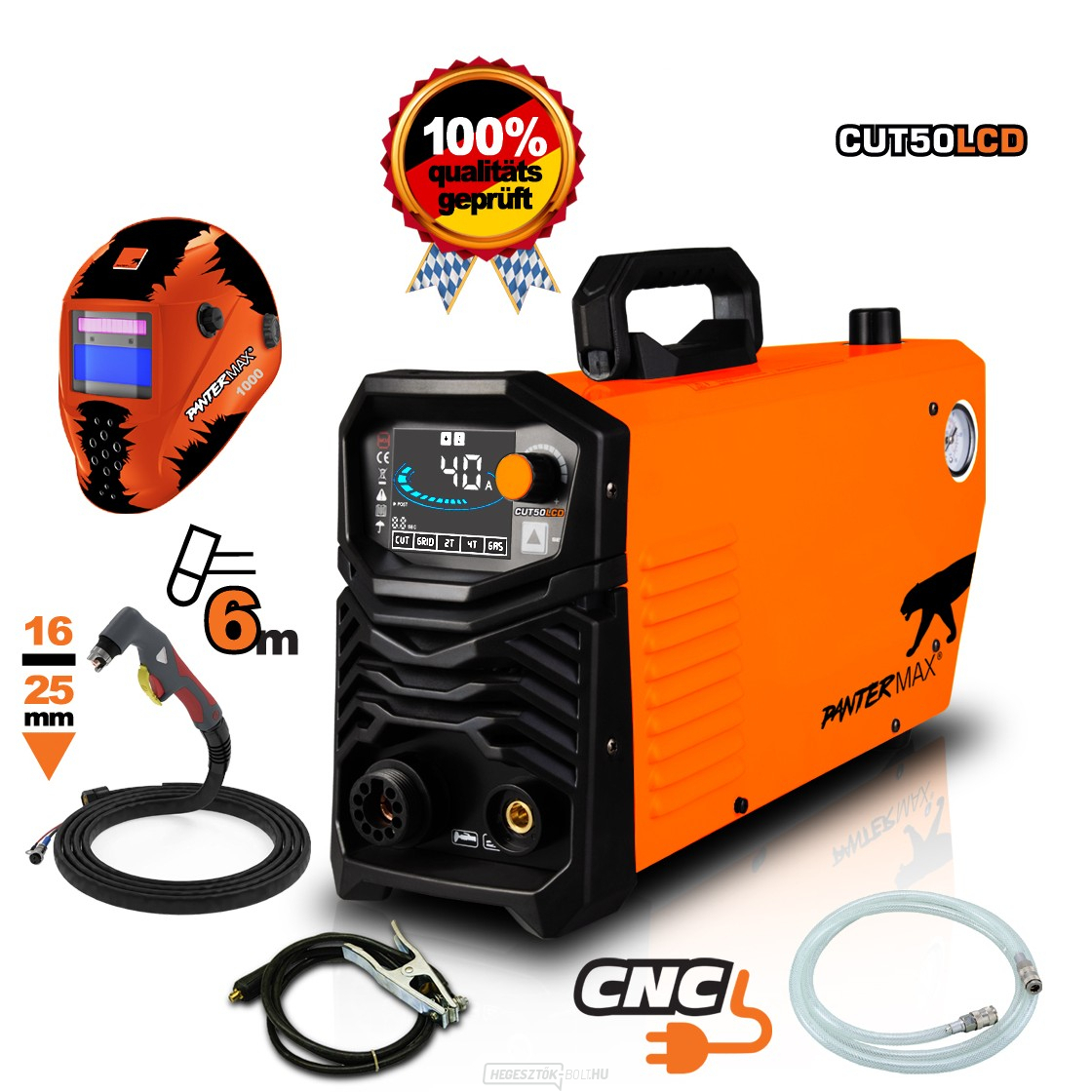 PANTERMAX CUT50LCD® kézi inverteres plazmavágó készlet 2+ Tartozékok PANTERMAX CUT50LCD® kézi inverteres plazmavágó készlet 2+ Tartozékok gallery main image