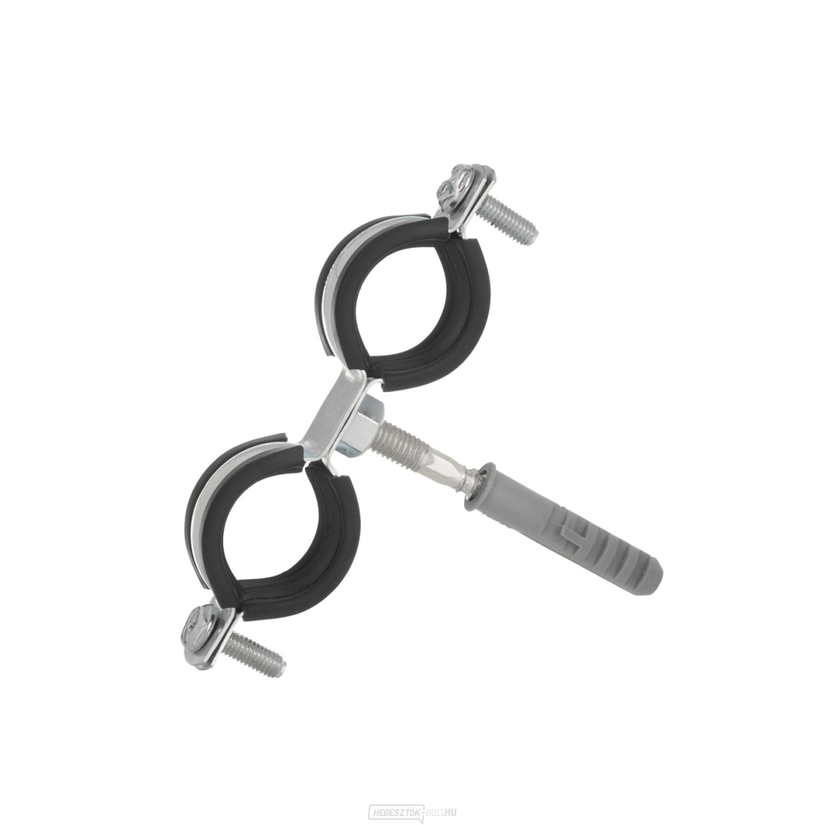 Fém csőbilincs gumival dupla 3/4" csövekhez 26-30mm (200)