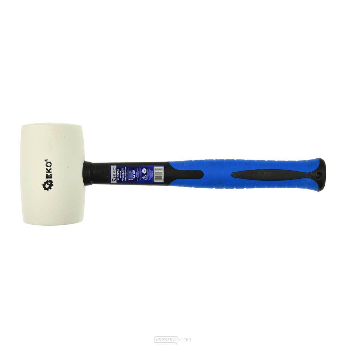 Gumikalapács 24 OZ/850G/fehér Geko Premium r.fiberglass (6/24)