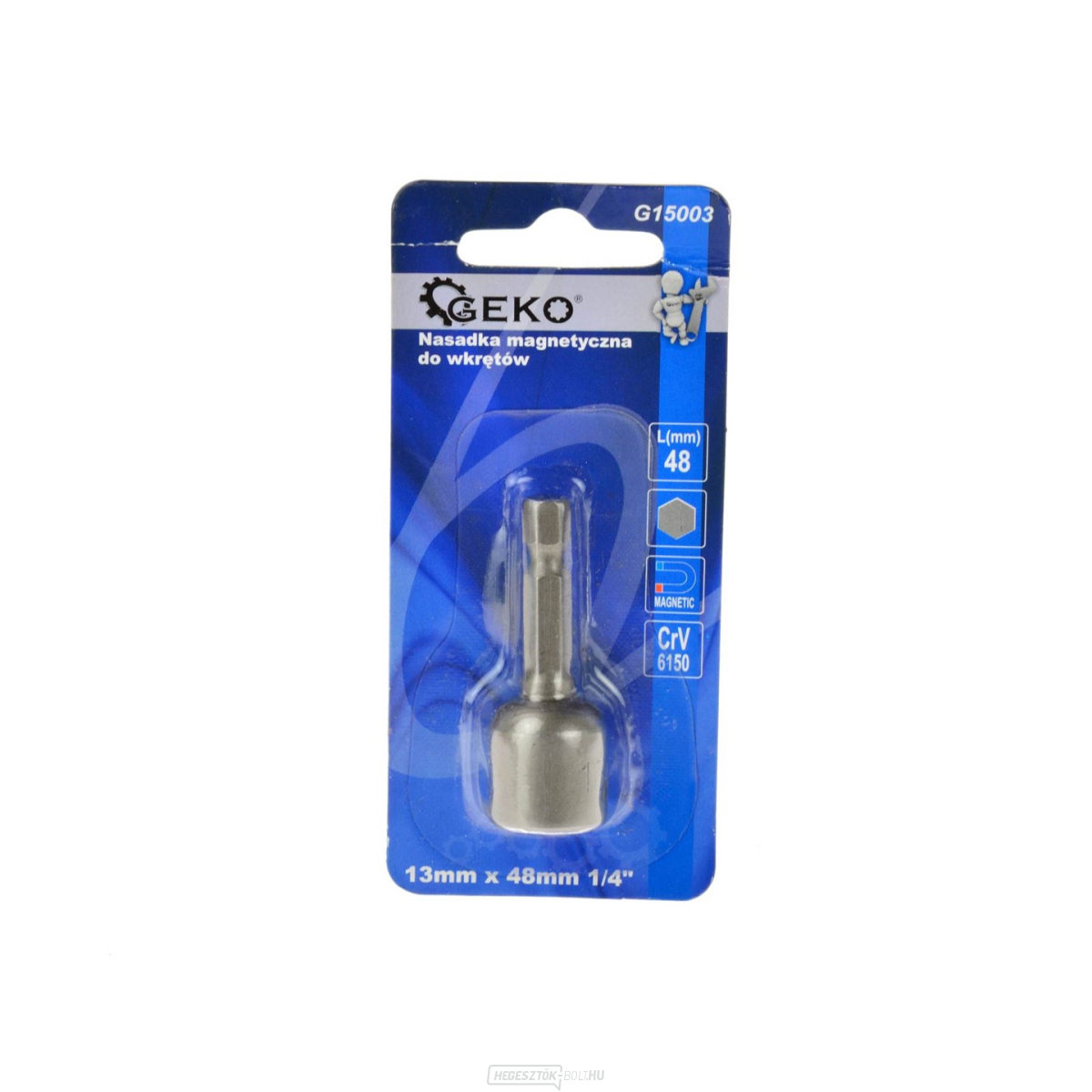 Mágneses sapka 13mmx48mm 1/4"/Farmer típusú csavarokhoz (200)