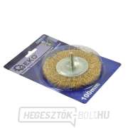 Drótkefés tárcsa. sárgaréz 100mm szárral (10/120) Drótkefés tárcsa. sárgaréz 100mm szárral (10/120) gallery main image