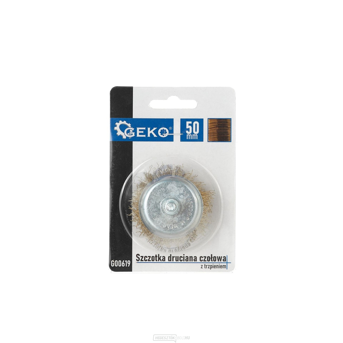 Elölre szerelt drótkefe, sárgaréz 50 mm-es szárral (100) Elölre szerelt drótkefe, sárgaréz 50 mm-es szárral (100) gallery main image