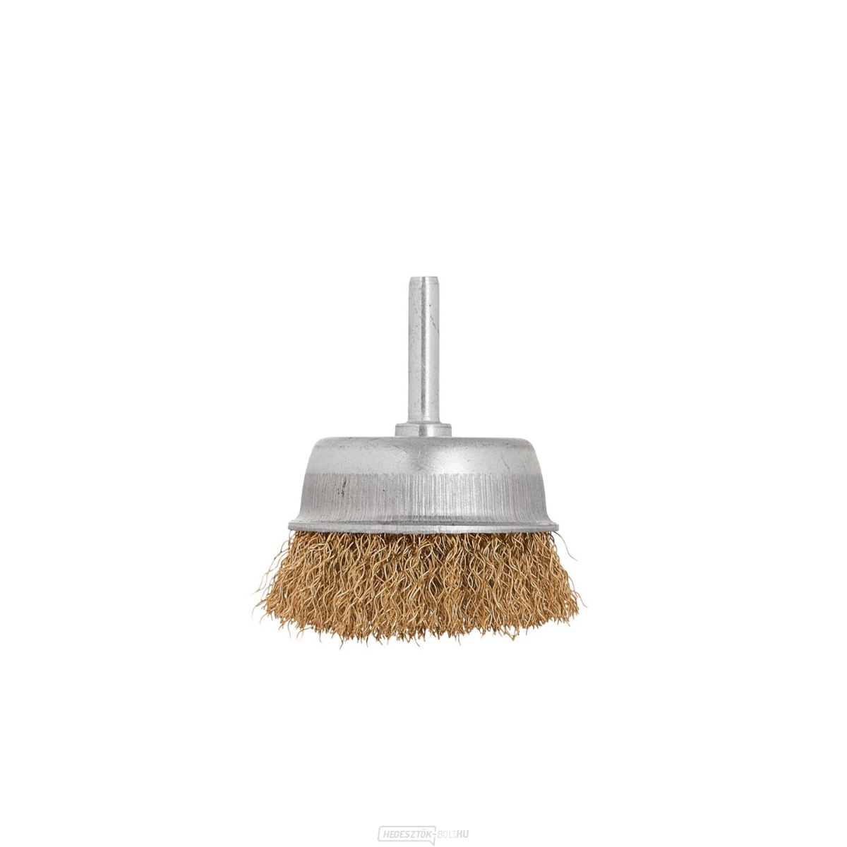 Elölről szerelt drótkefe, sárgaréz 60mm, szárral (100)