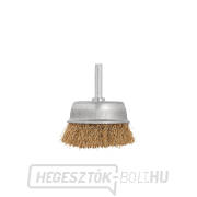 Elölről szerelt drótkefe, sárgaréz 60mm, szárral (100) Elölről szerelt drótkefe, sárgaréz 60mm, szárral (100) gallery main image