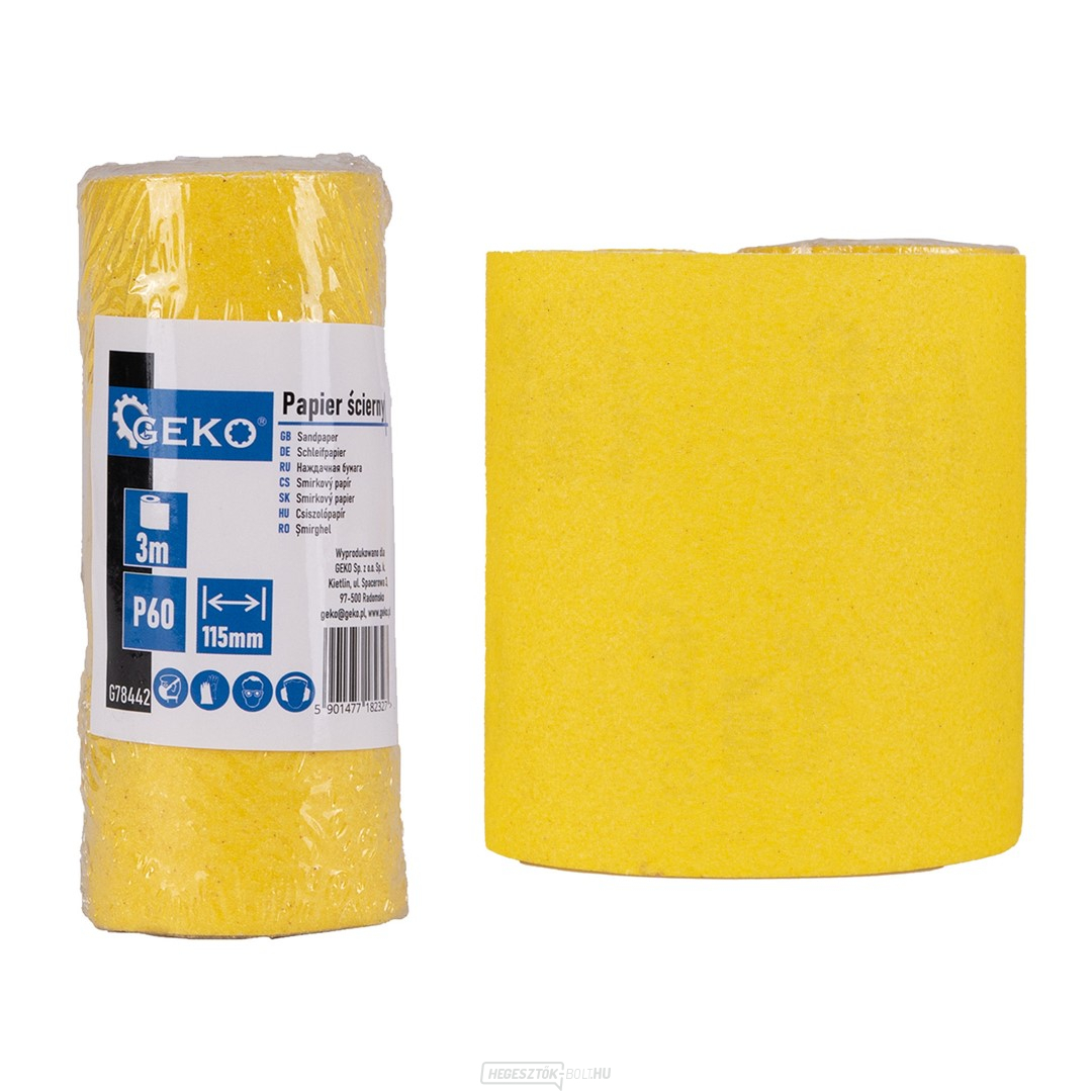 Csiszolópapír - tekercs 115mm x 3m P60 (100)