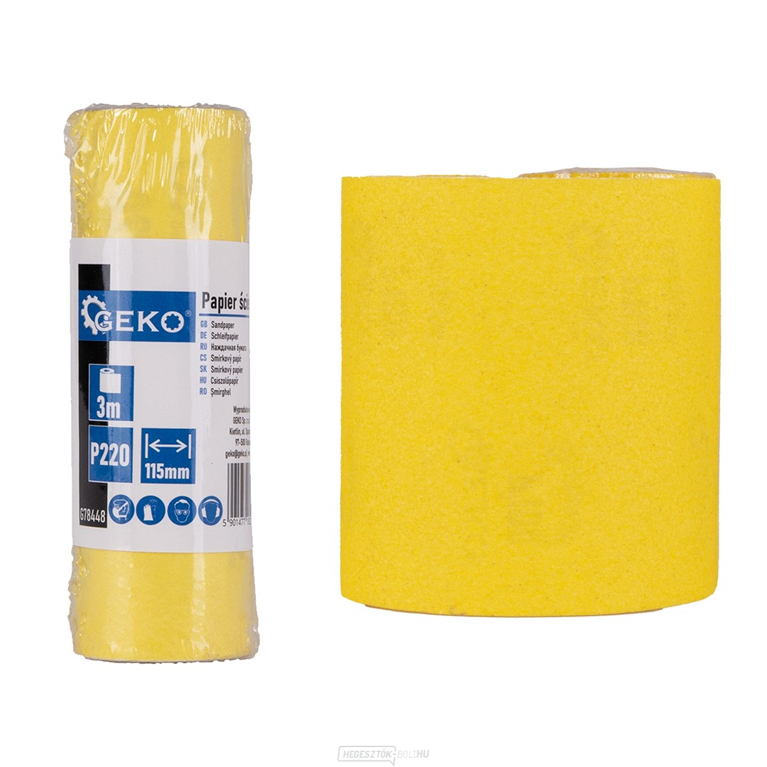 Csiszolópapír - tekercs 115mm x 3m P220 (100)