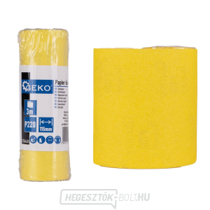 Csiszolópapír - tekercs 115mm x 3m P220 (100) Csiszolópapír - tekercs 115mm x 3m P220 (100) gallery main image