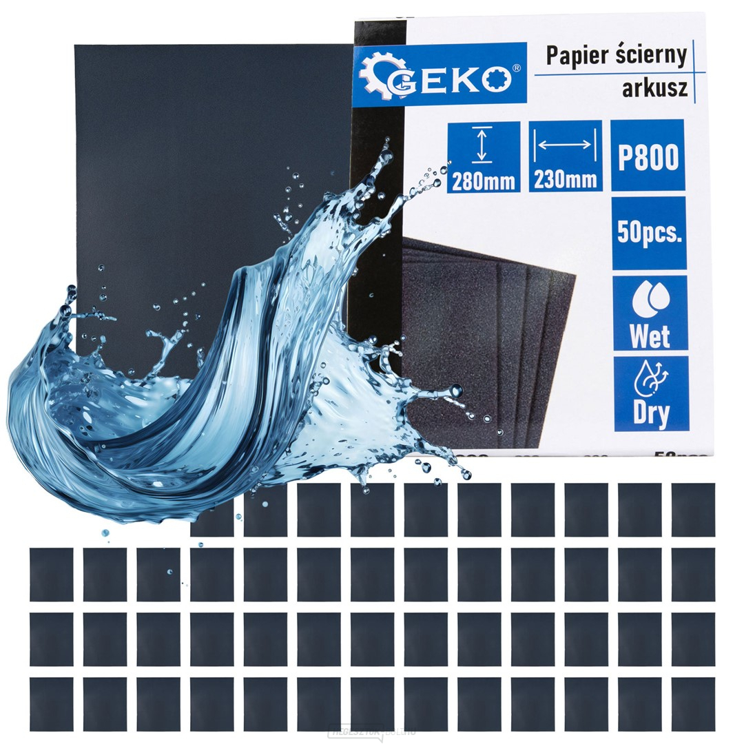 Vízbázisú csiszolópapír - 230x280 mm-es lap P800 (50/1000) 1 db