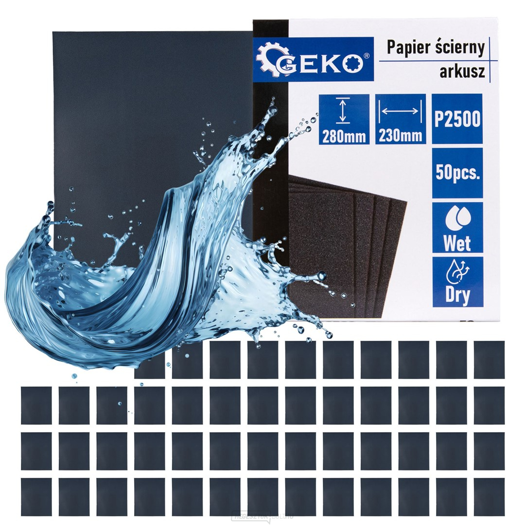 Vízbázisú csiszolópapír - 230x280 mm-es lap P2500 (50/1000) 1 db