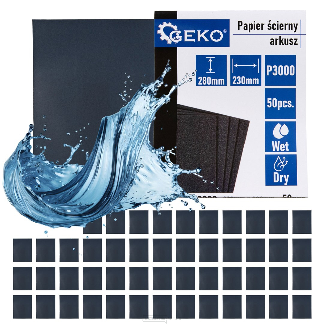 Vízbázisú csiszolópapír - 230x280 mm-es lap P3000 (50/1000) 1 db
