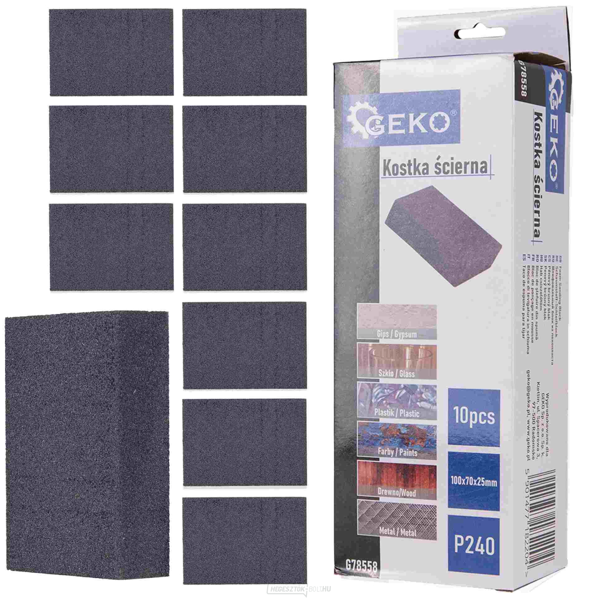 Csiszolótömb 70x100x25mm P240 (10/250)