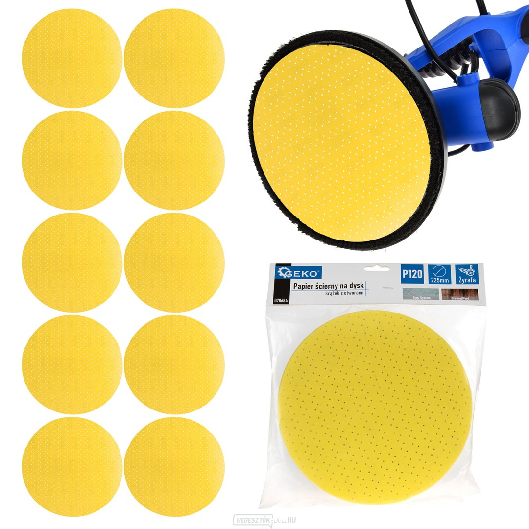 Csiszolópapír tárcsához - lyukas tárcsa 225mm P120 /Giraffe/ (10/100/500)