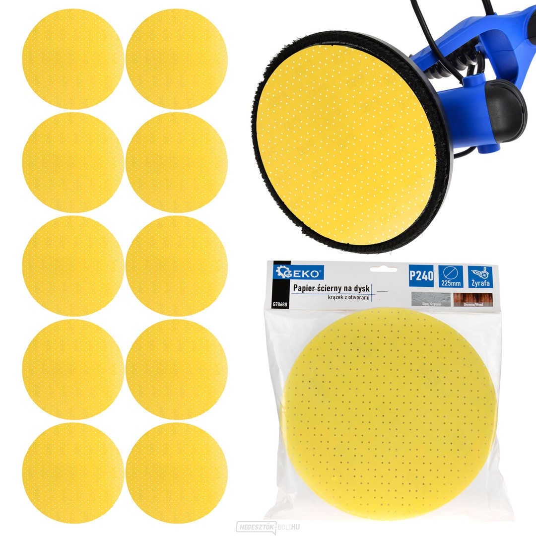 Csiszolópapír tárcsához - lyukas tárcsa 225mm P240 /Giraffe/ (10/100/500)