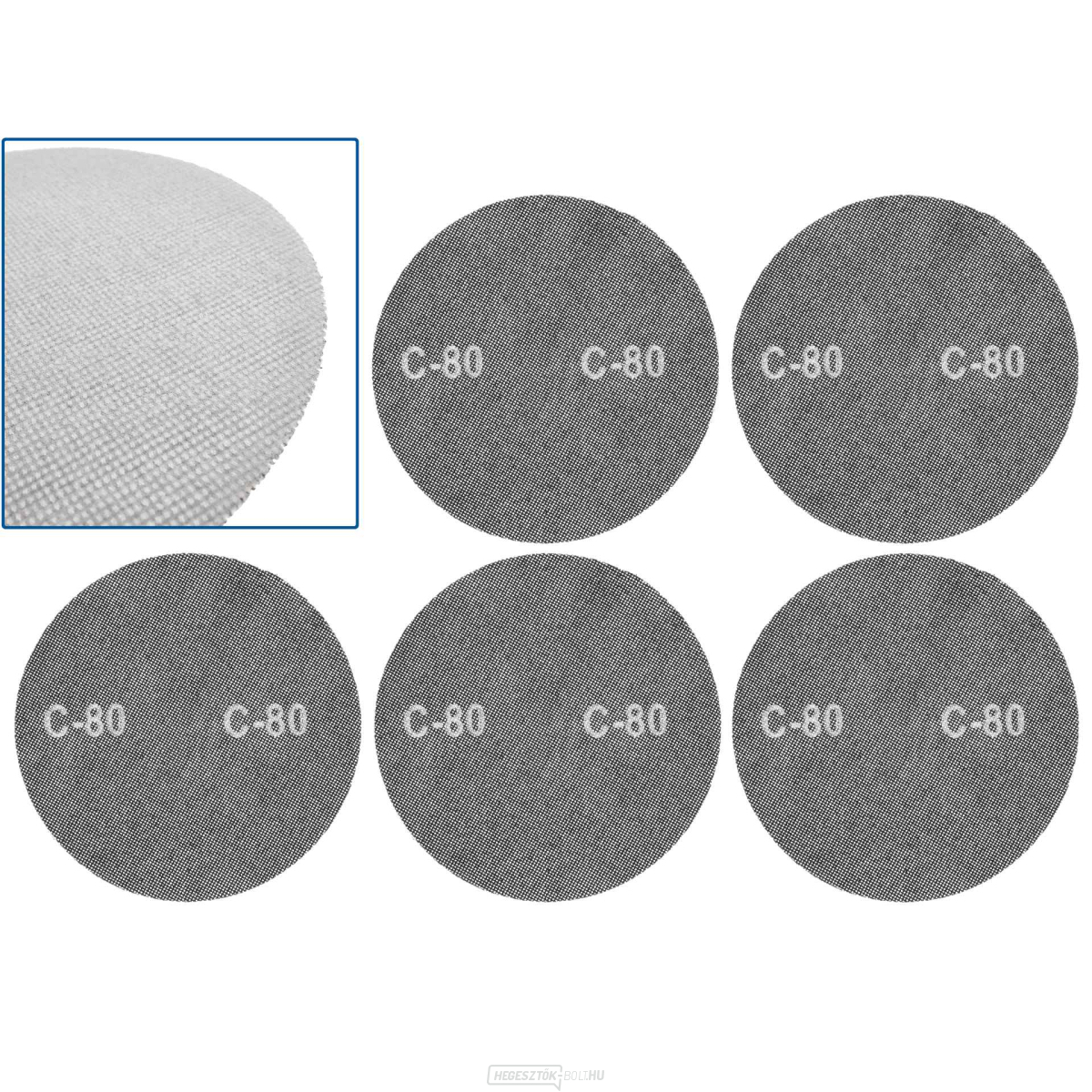 Tépőzáras csiszolóháló 225mm P80 (5/250)