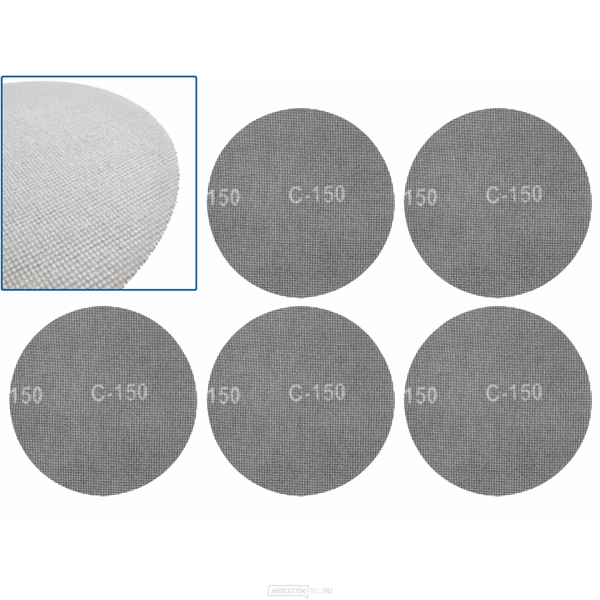 Tépőzáras csiszolóháló 225mm P150 (5/250)