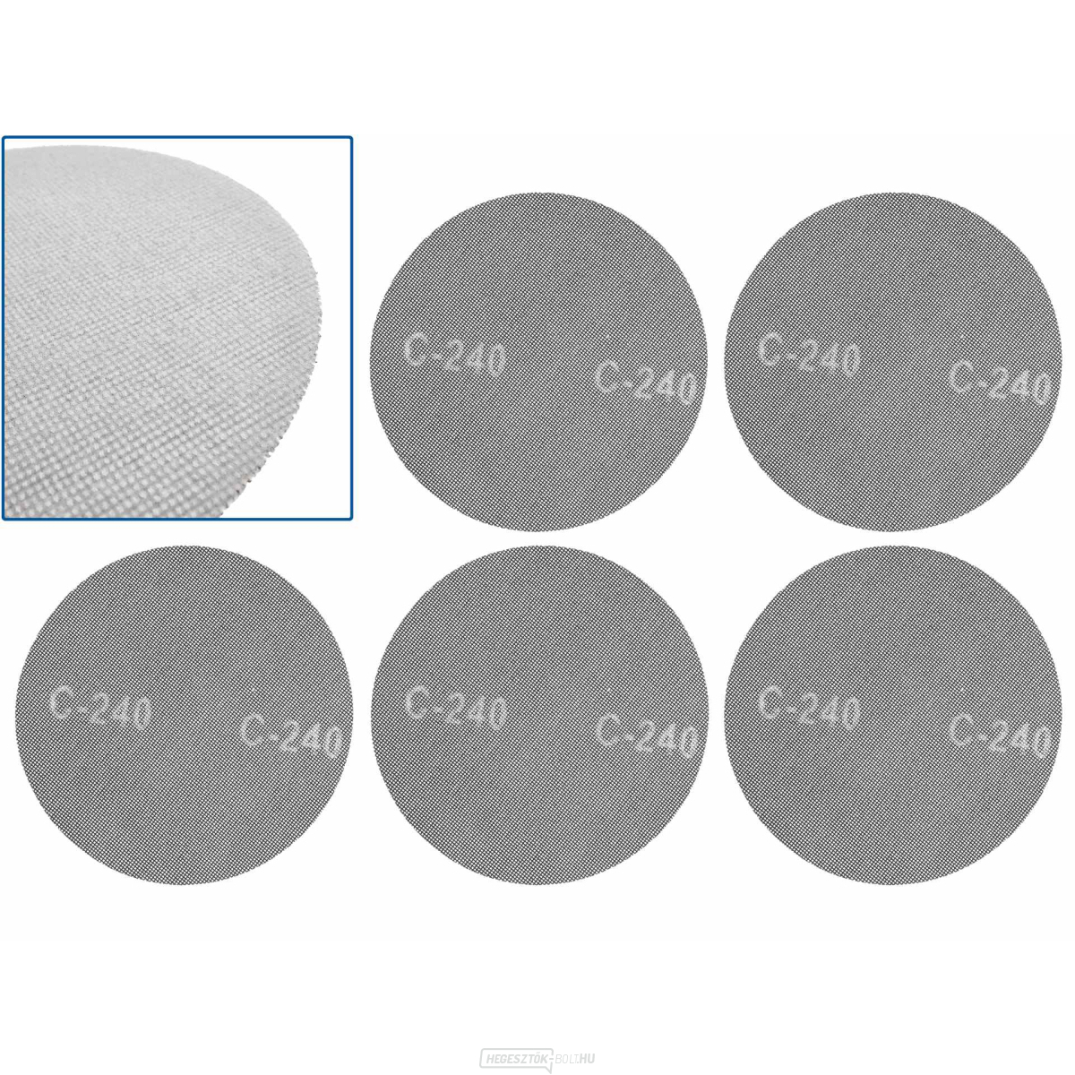 Tépőzáras csiszolóháló 225mm P240 (5/250)