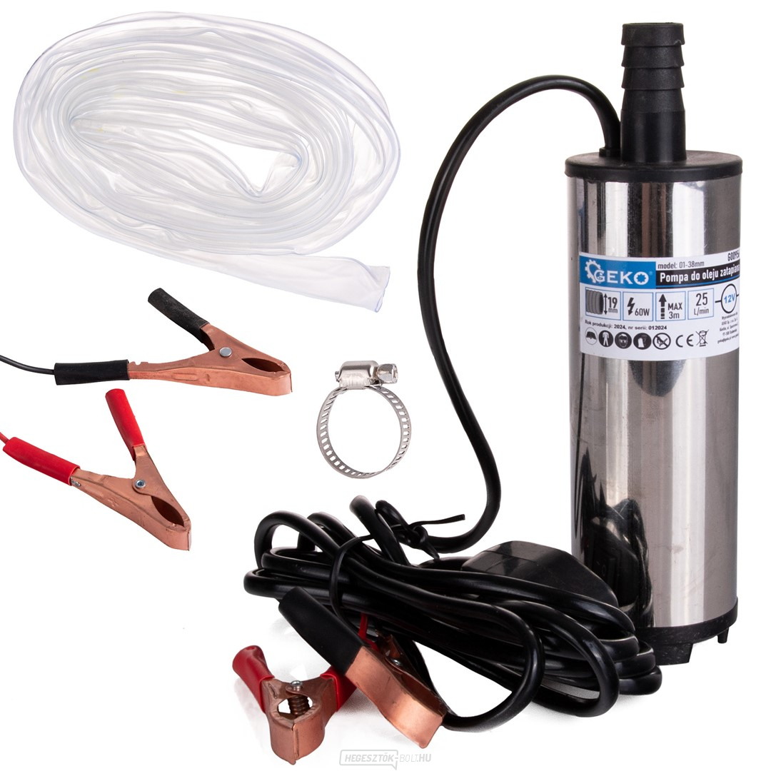 Merülő olajszivattyú 12V 52mm 3m kábellel (40)