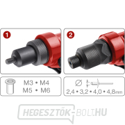 Szegecselő fogó forgófejjel COMBO, szegecshez. anyák M3-M6 és szegecsek 2,4-4,8 mm náhled