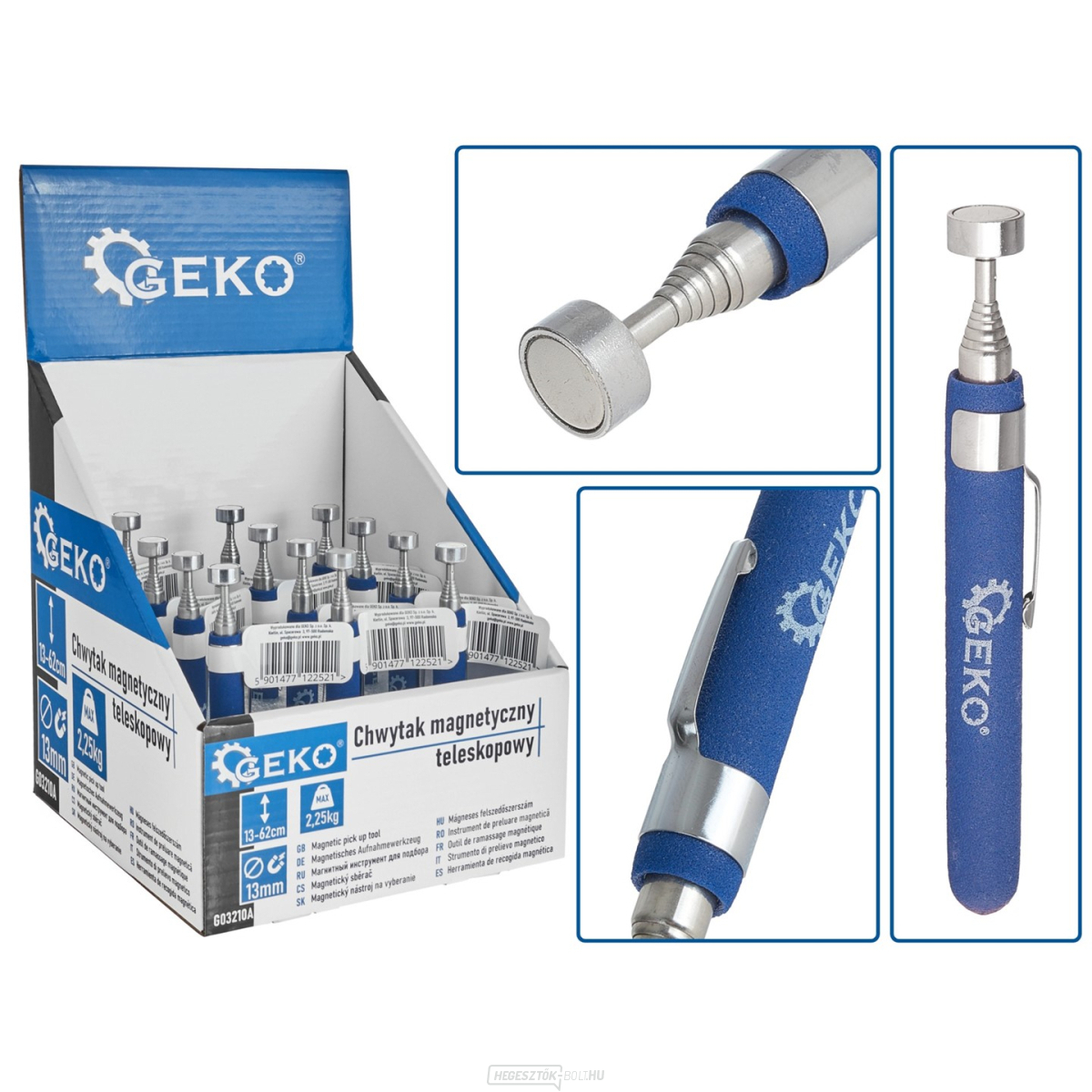 Teleszkópos mágneses markoló 2.25kg/62cm - display box (12/48)
